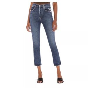 Agolde Riley High Rise Straight Crop Jeans Size 29 past time